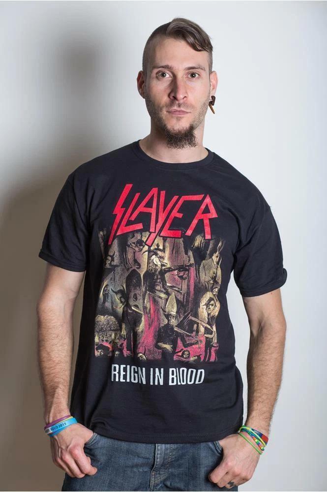 Official Slayer T Shirt Reign in Blood Black Classic Rock Metal Band Tee Unisex S