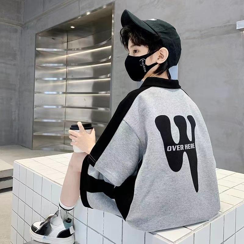 Boys Sports Sets Summer T-Shirt Suit Kids Letters Top Shorts 2 Pieces Fashion Outfit Children Thin Casual Loose Clothes