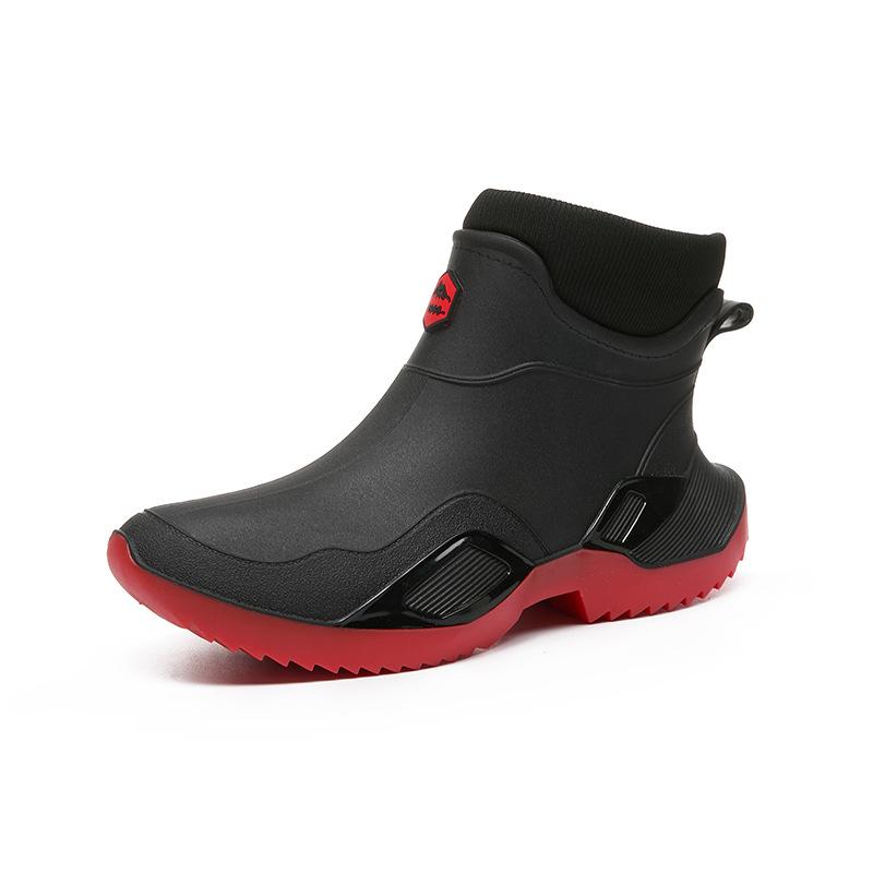 Fashion 36-44 Fashionable Men's and Women's Rain Boots,new Waterproof Short Rain Boots for Men,couple Camping Mountain Men's Water Shoes