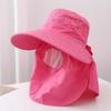 Cappello da Sole Tessuto Solare ad Alta Densità Protezione UPF50+ Ampia Visiera Design a Cappello da Pescatore con Parafiamma Estivo da Esterno