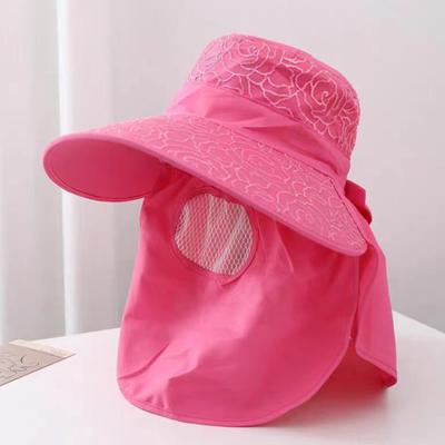 Chapeau de soleil Tissu haute densité protection solaire Protection UPF50+ Large bord Chapeau de pêcheur Protection visage avec bord étendu Chapeau d'été d'extérieur