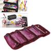 Polyester Cosmetic Bag Wine Red Black Foldable Makeup Bag Multi-Functional Multi-Compartment Makeup Storage Organizer Women Girl