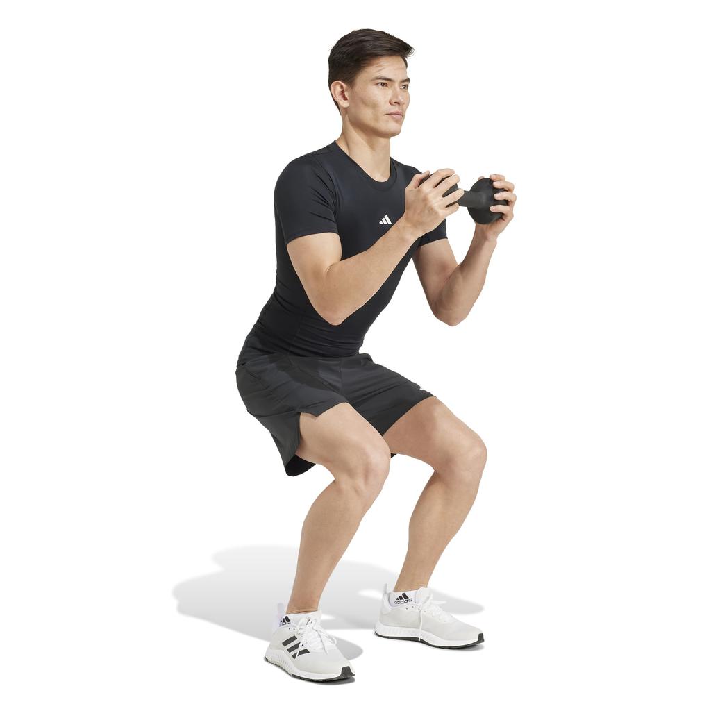 Adidas TechFit Compression Training Short Sleeve Black T-Shirt, Men's KVF01, (JE6698)