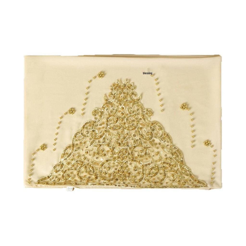 A092 Beaded Chiffon Ethnic Headscarf - Southeast Asia Fashion Scarf