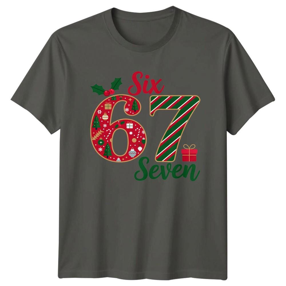 Six Seven Christmas Holiday Unisexs TShirt Unisexs Tee Graphic Festive Top S