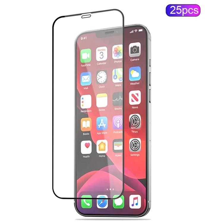 

MOCOLO 25Pcs For iPhone 12 12 Pro Full Screen Protector Full Glue Tempered Glass Film