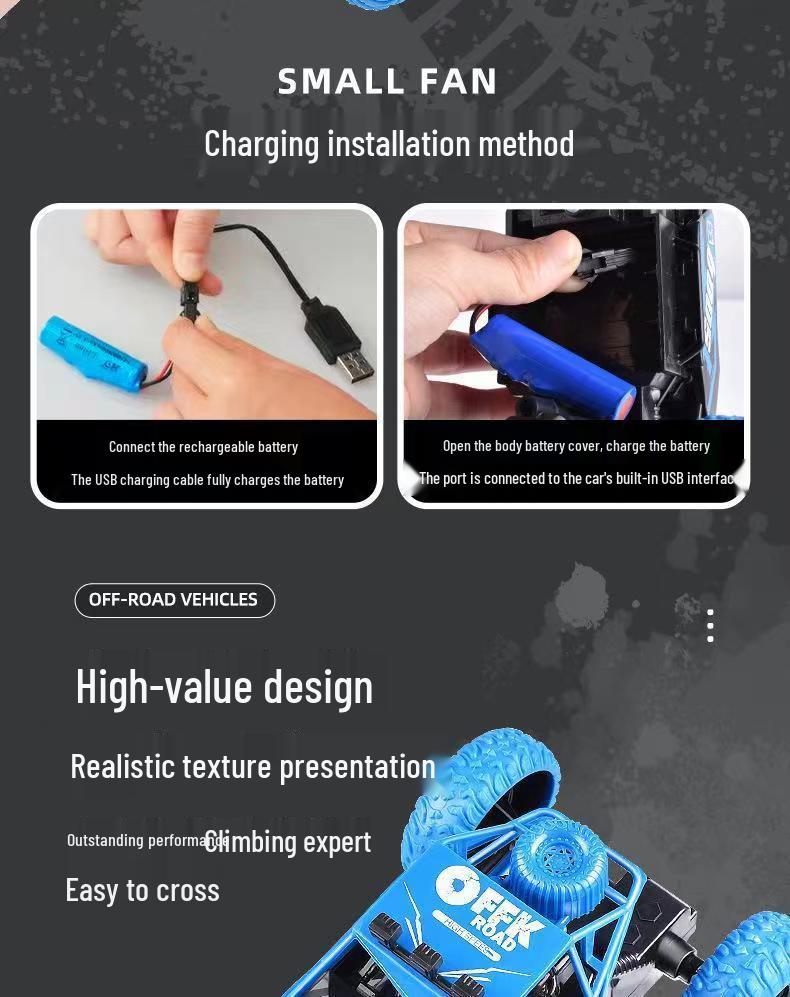 Children's Remote Control Off-road Electric Car Toy - High-Speed Climbing Vehicle