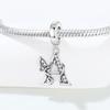 Orstarry DIY Zircon Butterfly 26 Letter Beads 925 Silver Pendant Charms for Bracelet Necklace Jewelry Gifts