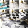 Covor geometric pentru sufragerie Covor din catifea dormitor covoare patrate covoare moi pufoase acasa salon copii canapea covoraș decor