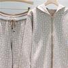 European & American Women's Hooded Jacket & Wide-Leg Pants Knit Two-Piece Set for Spring & Autumn