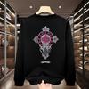 Mens Heavyweight Crewneck Sweatshirt Long Sleeve Casual Streetwear 2025 Teenagers Loose Fit