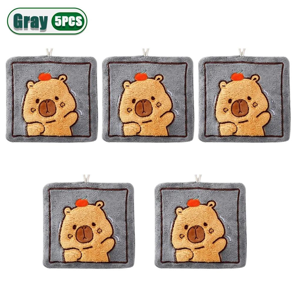 1-20PCS Cute Hanging Capybara Hand Towel Absorbent Lint-free Kitchen Towel Bathroom Hand Towel Children's Wash Handkerchief