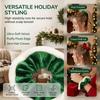 White Trim Christmas Velvet Hair Scrunchie Elastic Headwear Ornament Plush Hair Bands  Holiday