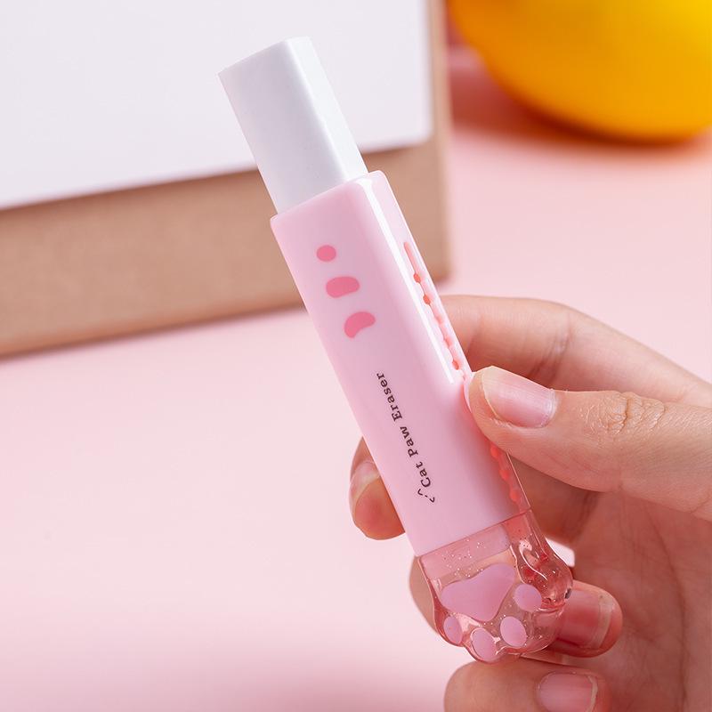 Twingo Tiangao Cat Paw Push-Pull Eraser: Cute, Clean, No-Marks for Homework