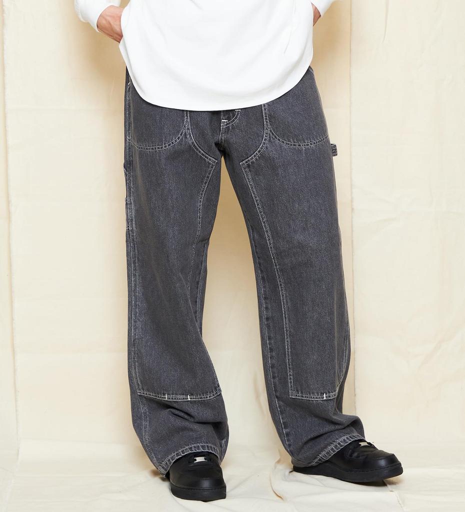 Lee Double Knee Wide Painter Denim Dark Size XL Men's Pants, Gray,