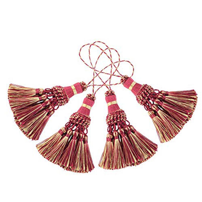 Tassels Hanging Decoration Crafts Silk Fringe Tassel Keychains Brush Diy Decor For Bags Doors Curtain Bookmarks Keys