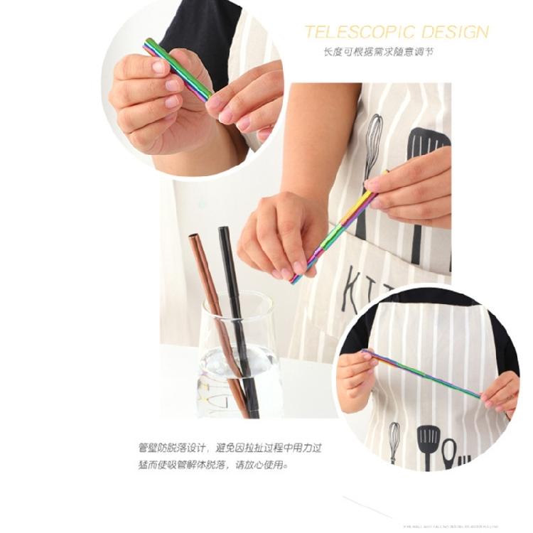 Professional Telescoping Straw Cleaning Brush With Soft Bristles Heat Resistant Straw For Daily Cleaning