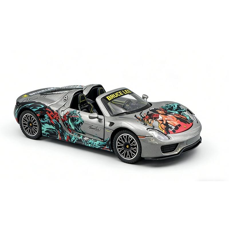 NEW 1/24 Porsche 918 Spyder Supercar Lee Alloy Model Car Toy Diecasts Casting Sound and Light Car Toys for Children Vehicle