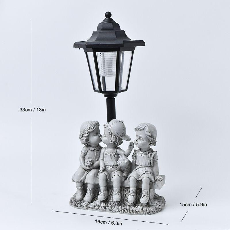 Solar Hexagonal Garden Light Animal Garden Ornament, Ranch Park Outdoor Flower Bed Decorative Light