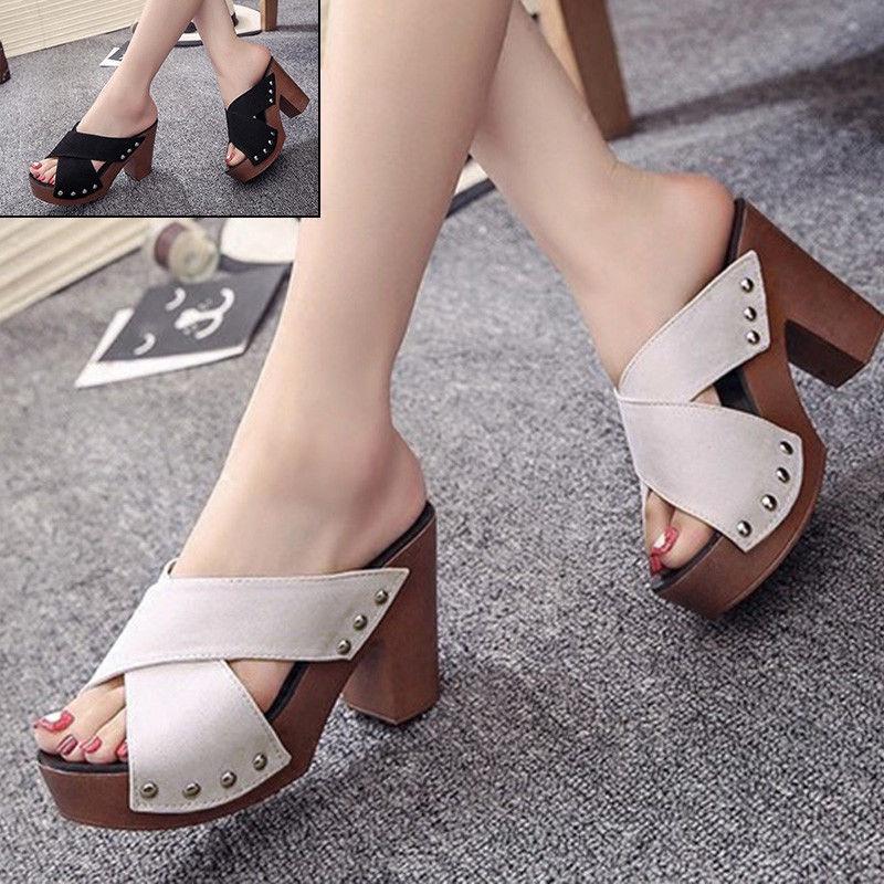 Elegant Suede Women's Sandals With Wedge Heels And High Platform Open Toe Design