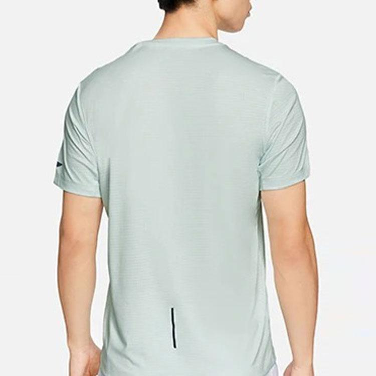 Li Ning Running Series Solid Color Quick-Dry Breathable Sports Training Short Sleeve T-Shirt Men Tops Light-Blue ATSS061-2
