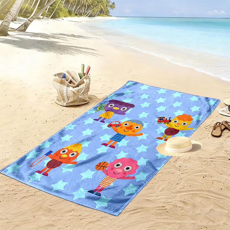 Super Simple Songs Print Beach Towel, Large Soft Quick Dry Towel for Beach Camping Swimming