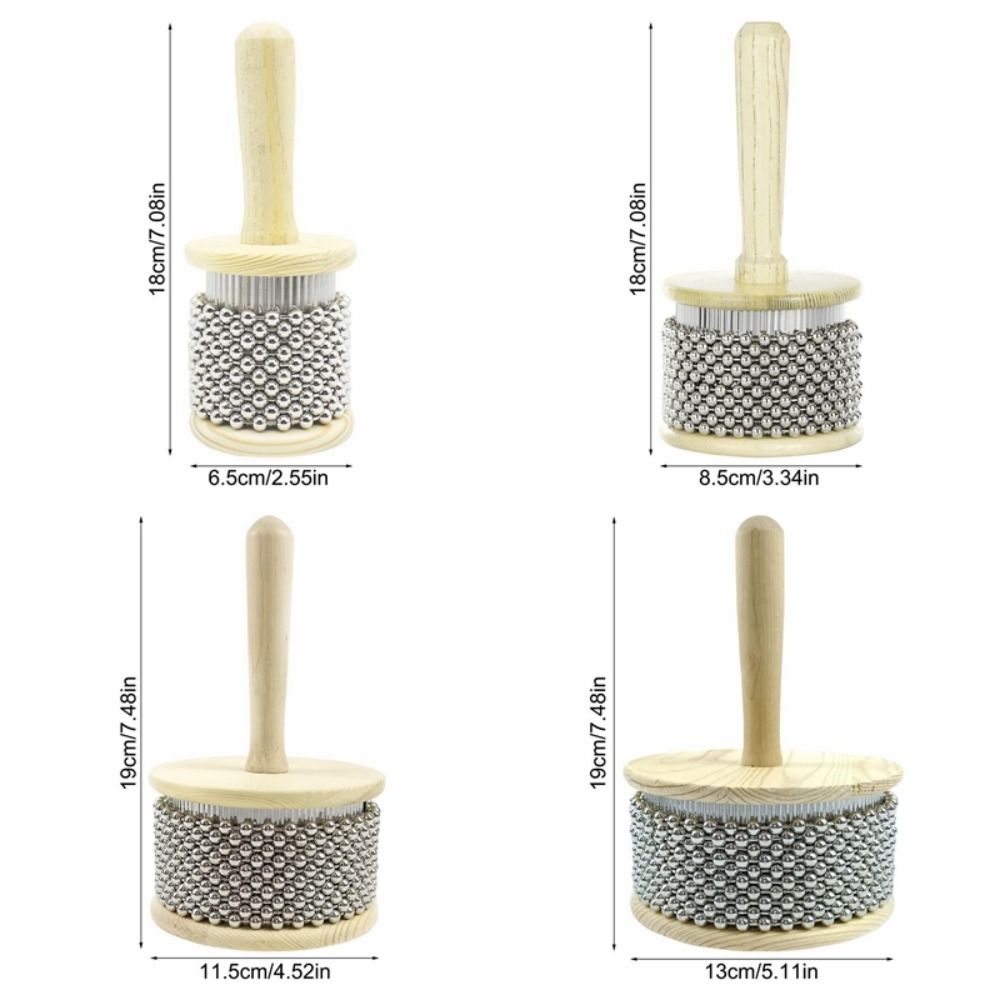 Music Education Percussion Hand Cabasa Stainless Steel Beads Hand Crank Toy  Kindergarten Home