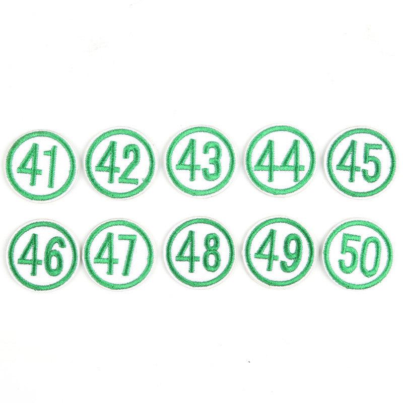 Digitaler Stoffaufkleber Zahlenaufnäher Kindergarten Schulmarke Markierung Wärmeübertragungsaufkleber Kleidung Hosen Löcher Stickerei-Aufkleber Klein