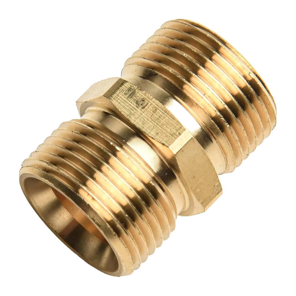 Brass Male To Male Pressure Washer Hose Adapter M22 Connector for Connecting New Types of High Pressure Washers