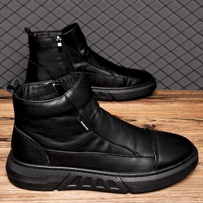 Klassische Herren Lederstiefel Herbst Bequeme Verschleißfeste High Top Freizeitschuhe Stiefel Britische Business Büro Stiefeletten Frühling