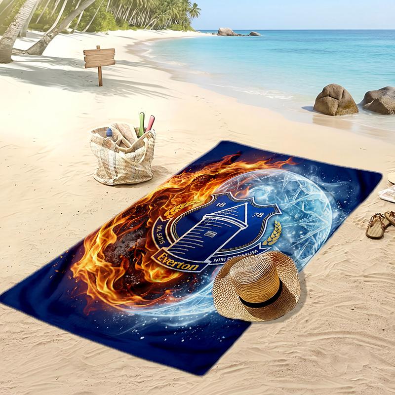 Everton Football Print Beach Towel, Large Soft Quick Dry Towel for Beach Camping Swimming