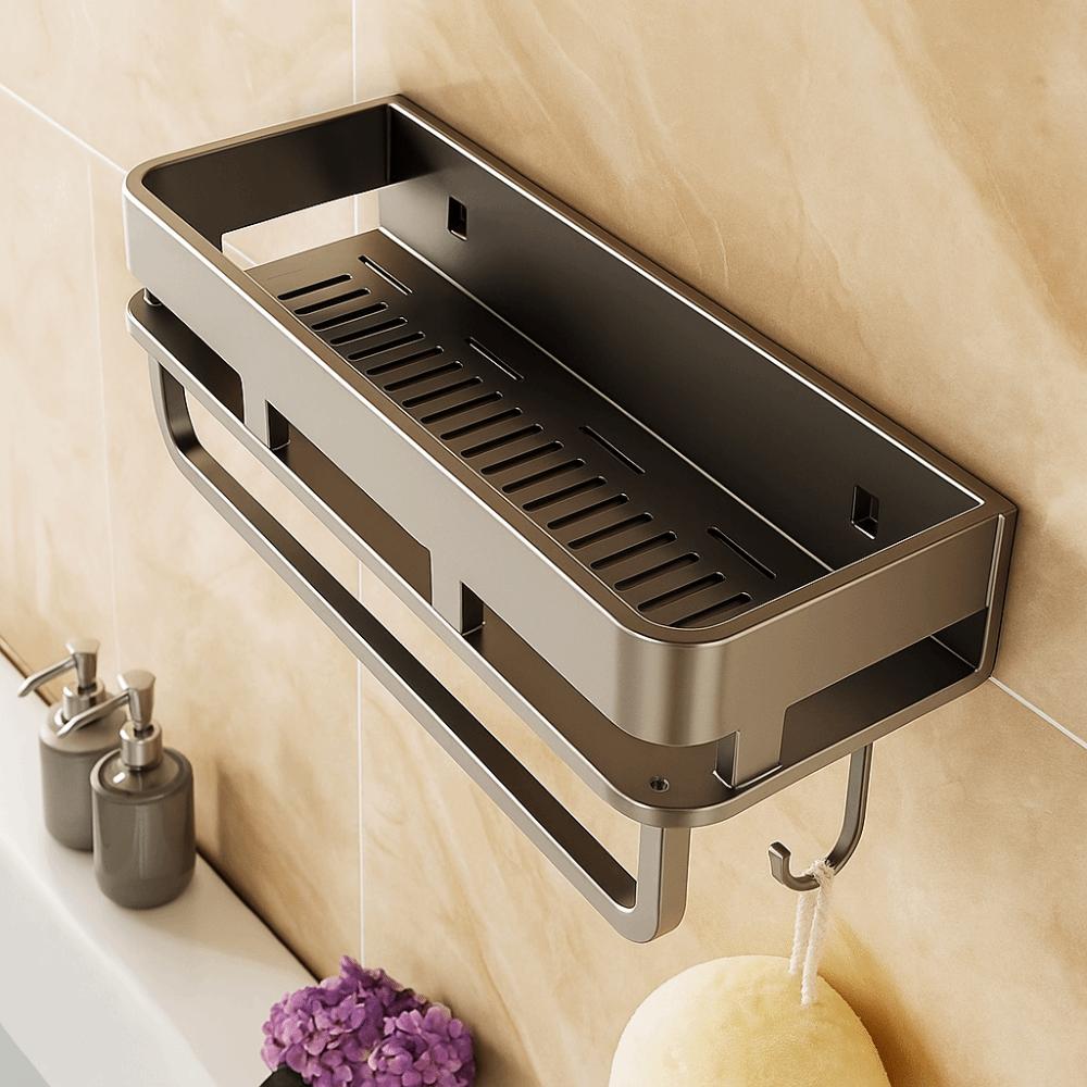 Rustproof Wall Shelf Wear-resistant Organizer Rack Durable Shower Storage Rack  Apartment
