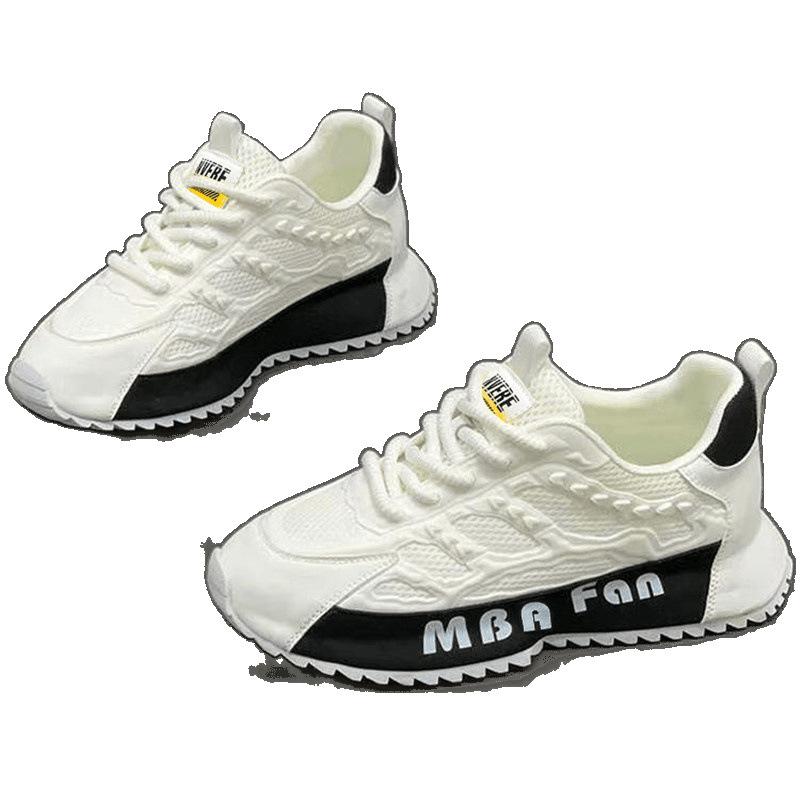 Men's bag bottom new spring and summer versatile breathable sports and leisure little white shoes to increase the height of running dad shoes Ko