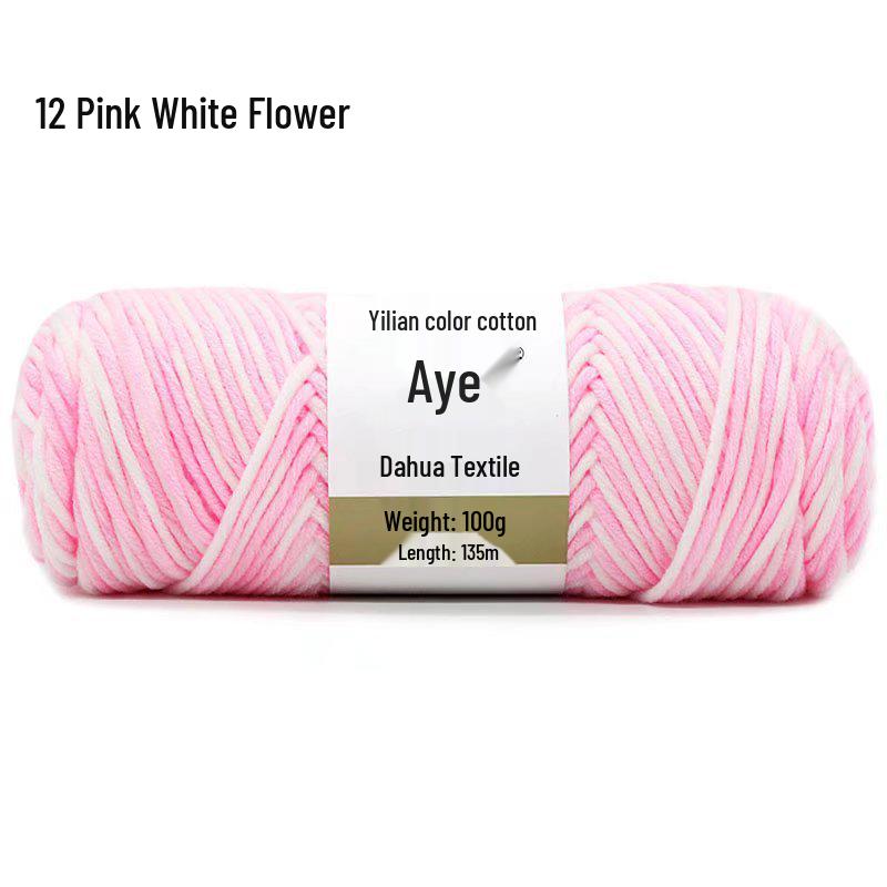 Eight-Strand Cotton Milk Yarn for DIY Crochet and Knitting - Medium Thick, Ideal for Handmade Scarves.