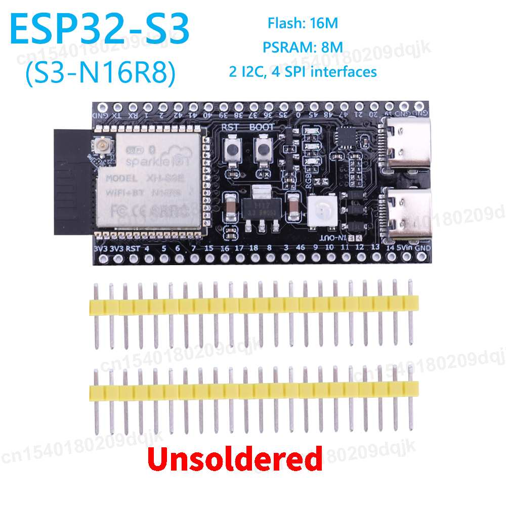 ESP32-S3-DevKitC-1 Entwicklungsboard BT 2.4G Wifi Modul für Arduino 8MB PSRAM 16MB FLASH N16R8 44Pin CP2102 Typ-C ESP32 S3