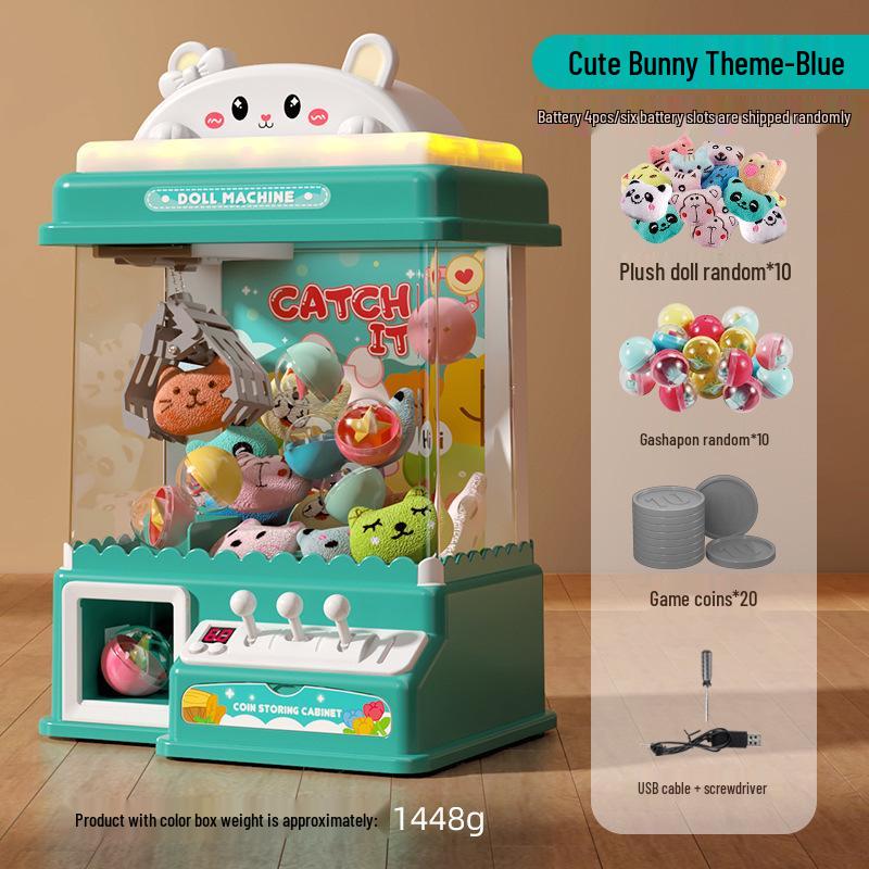 

Большой мультяшный автомат с клешней, работающий от монет, для детей - Игрушка для домашней игры