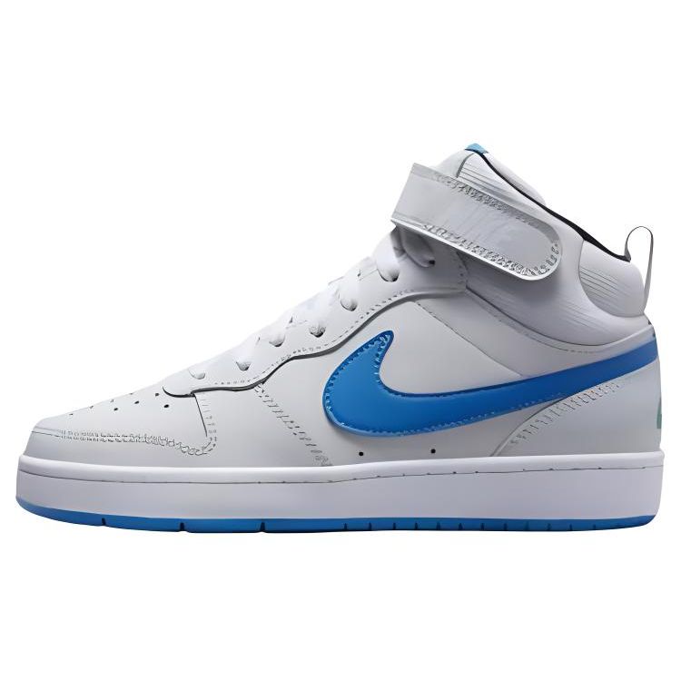 Nike Court Borough Mid 2 GS Big Kids Black White CD7782-012 EU 35.5