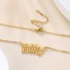 Personalized Name Necklace for Women Men Stainless Steel Pendant Hollow Nameplate Choker Jewelry Customized Necklaces 2026 Trend