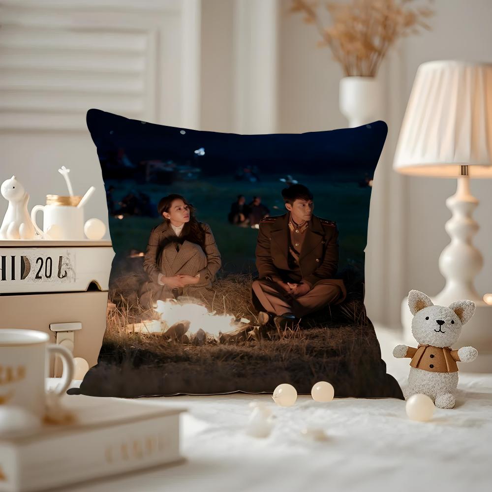 Crash Landing On You KDrama Cushion Cover Pattern Printed Pillowcase For Living Room Sofa Cushion Cover & Bedroom Decor
