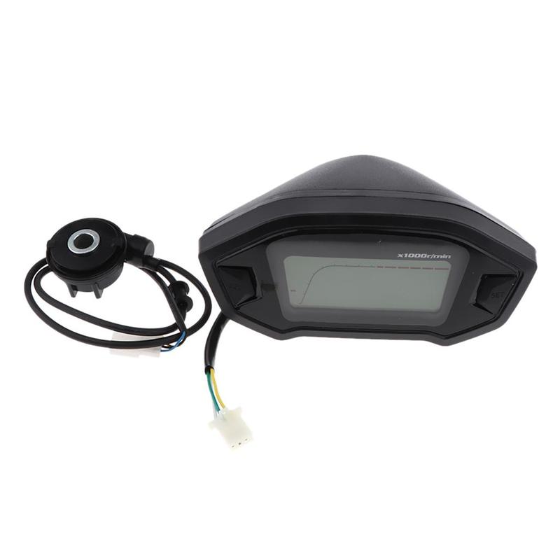 Universal Motorcycle LCD Speedometer Digital Odometer Trip Meter Dashboard Gauge for Motorcycle Accessories