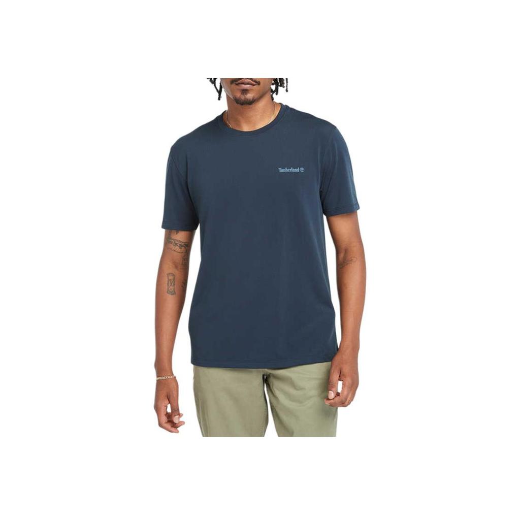 Timberland Outdoor Casual Comfortable Soft Breathable Quick-Dry Round Neck Short Sleeve T-Shirt Men Tops Deep-Sapphire-Blue A4215-433