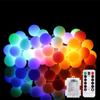 ALOVECO LED String Lights 18ft 50 LEDs Battery Operated String Lights with Remote 8 Modes Waterproof Globe Starry Fairy Lights for Outdoor Indoor