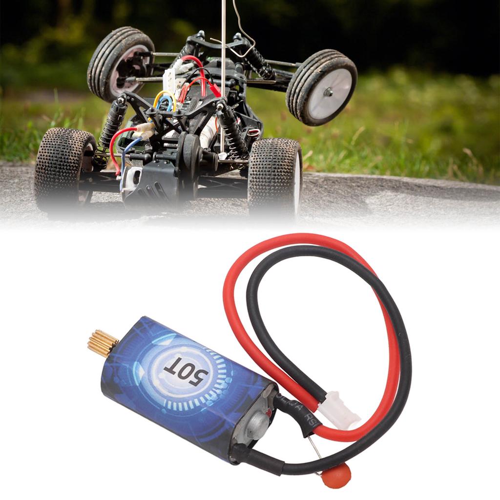 RC Brushed Motor Professional Replacement 50T Aluminum Alloy Brushed Motor for Axial SCX24 1/24 RC Car