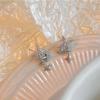 Diamond-inlaid Four-pointed Star Tassel Earrings for Women's New Light Luxury Niche Design
