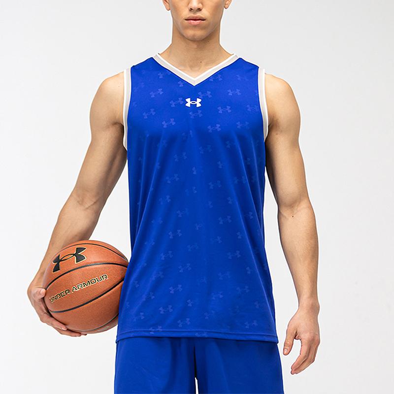 Under Armour Casual Sports Training Knit Basketball Vest Men Tops Royal-Blue 21500102-400
