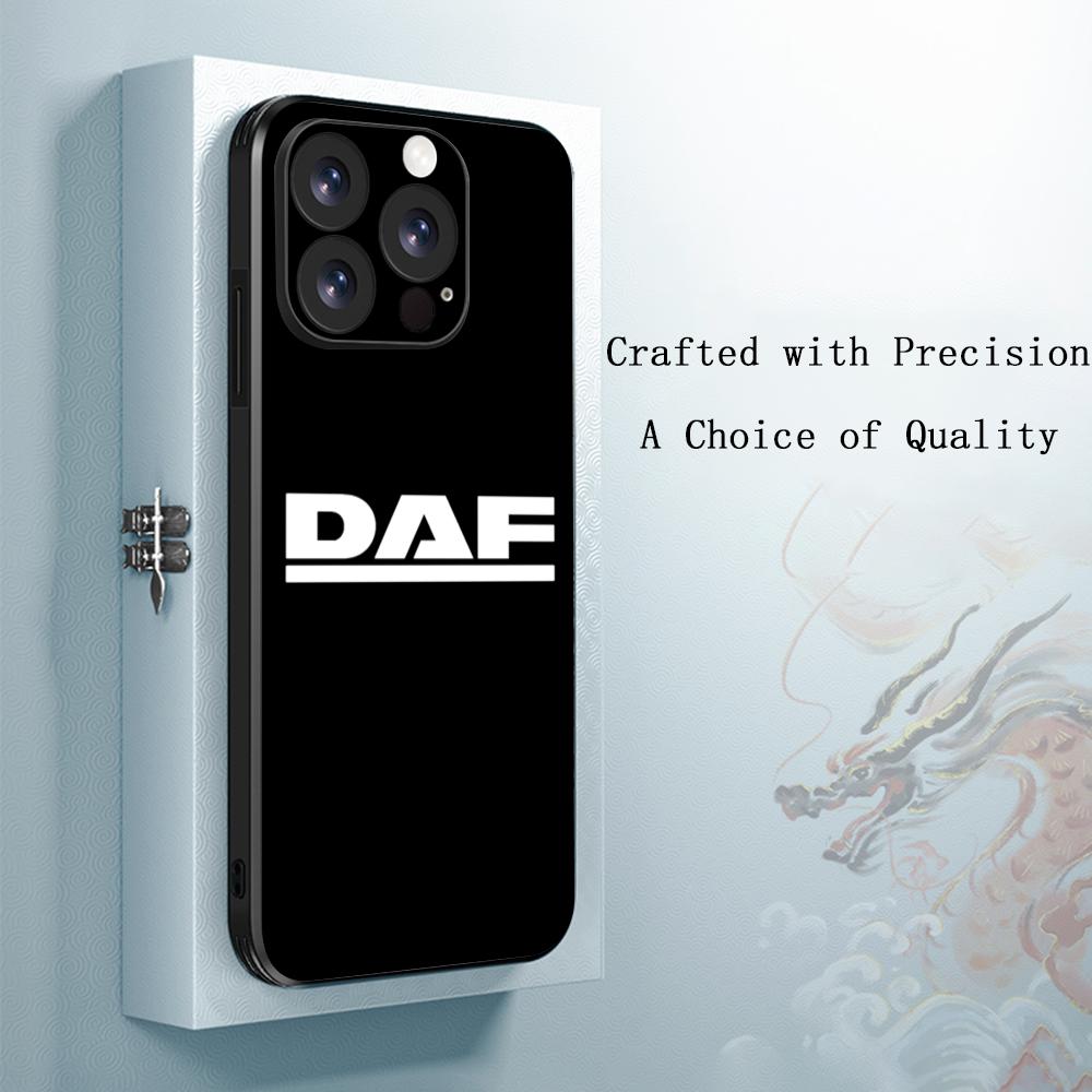 

Daf логотип крутой автомобильный модный дизайн Чехол для телефона Для iPhone 17 16 e 15 14 13 12 Plus Mini Pro Max Мягкий черный Ударопрочный чехол iPhone 14 Pro Max