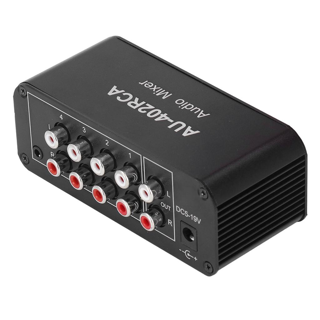 Dwukierunkowy przełącznik audio 4-kierunkowy kanał dźwiękowy stereo L R 4 wejścia i 2 wyjścia Selektor rozgałęźnika RCA