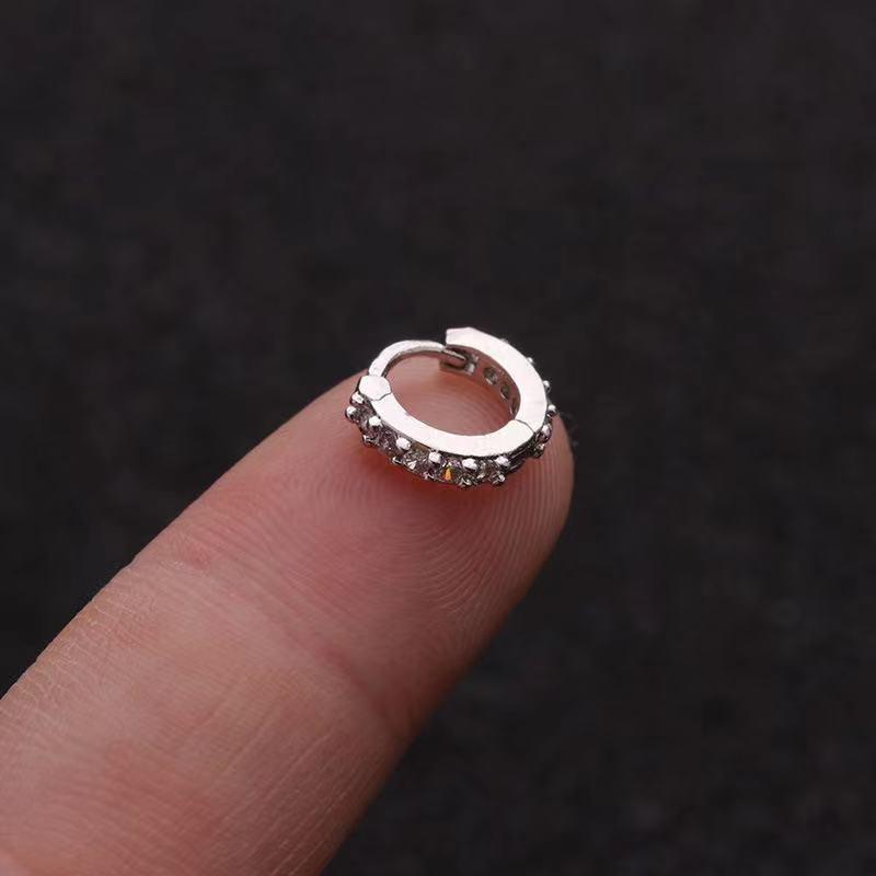 Zircon Korean-Style Diamond Ear Cuffs & Hoop Studs