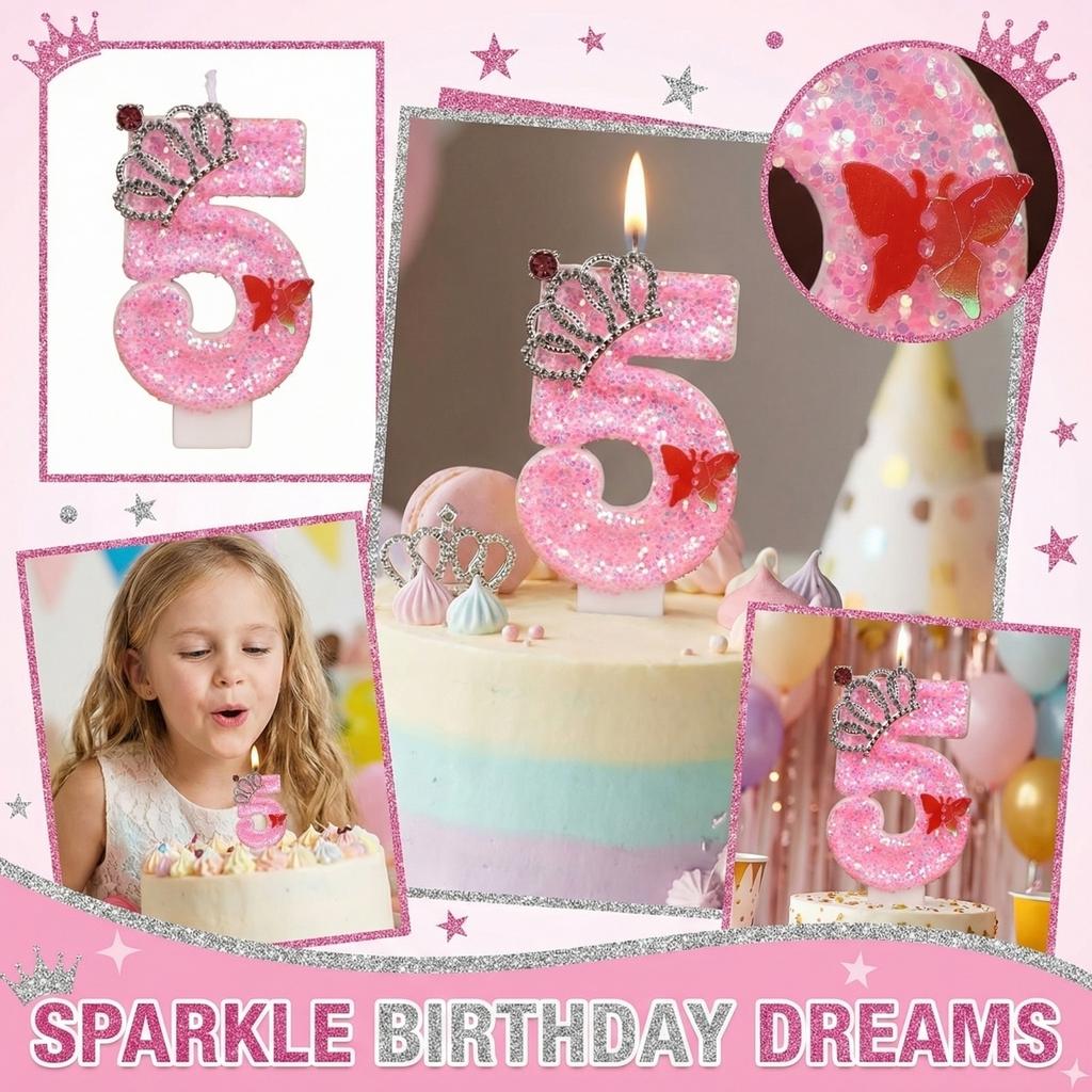 Fashion Cartoon Creative Birthday Candles Party Digital Candles