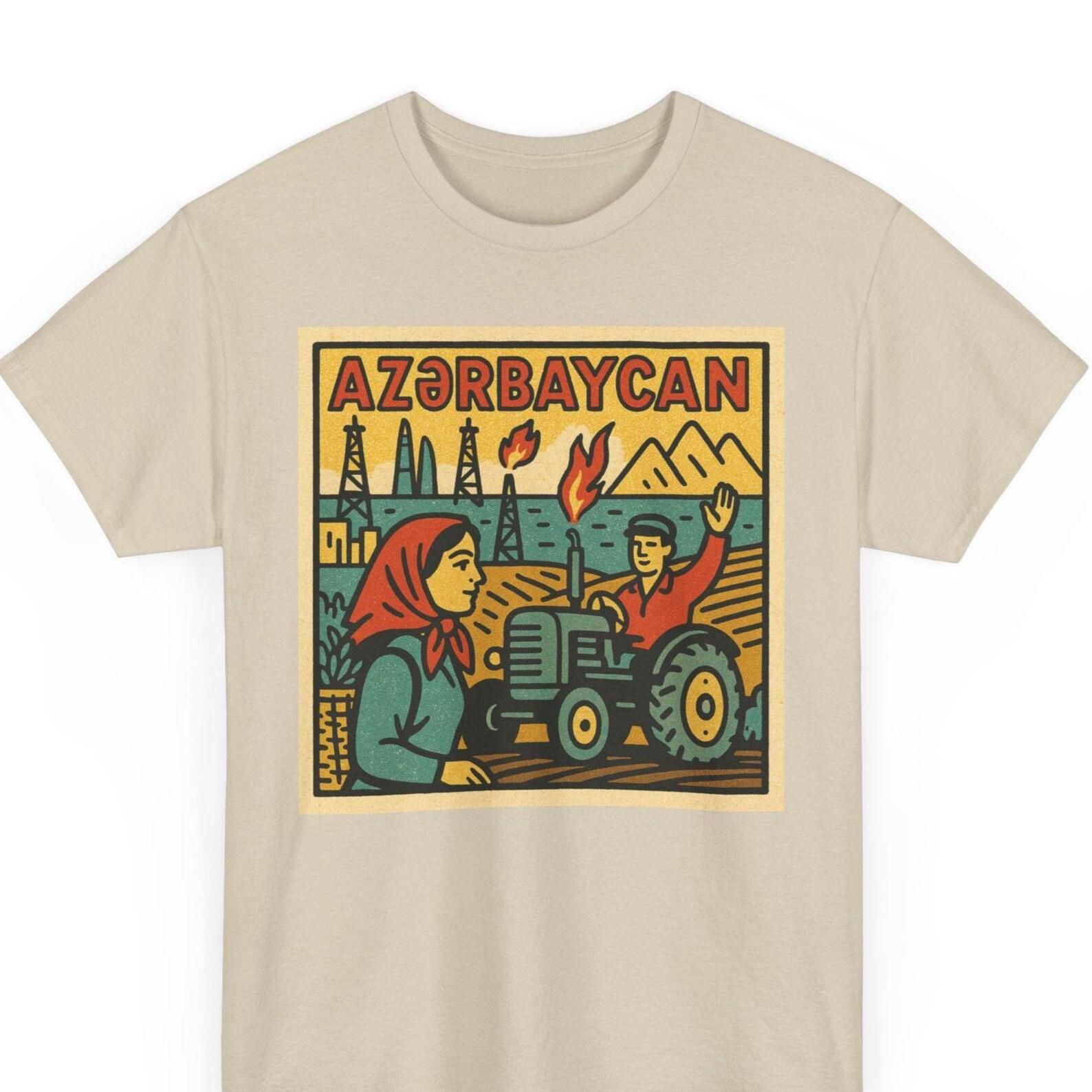 Azerbaijan Retro Comic T-Shirt: Vintage Caucasus Pop Art M